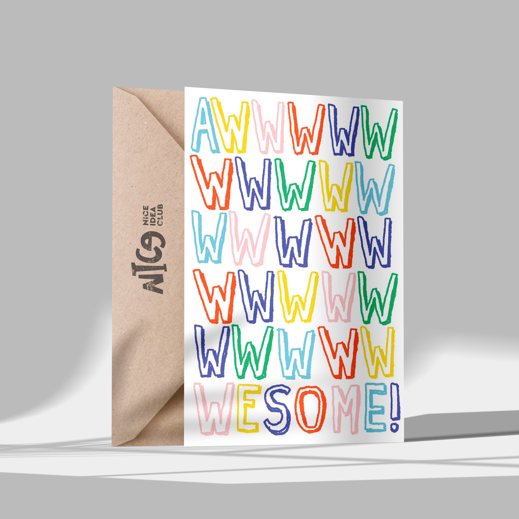 Postkarte - AWWWWWSOME