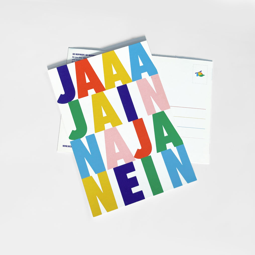 Postkarte - Jaaa Jain Naja Nein