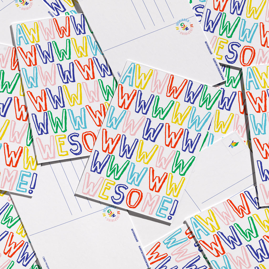 Postkarte - AWWWWWSOME
