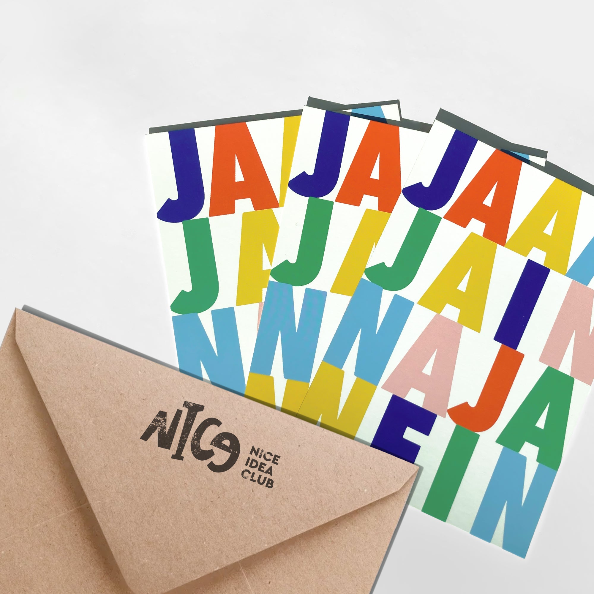 Postkarte - Jaaa Jain Naja Nein