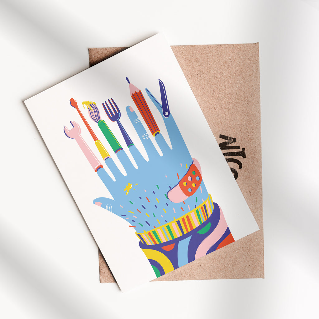 Postkarte - Tool Hand