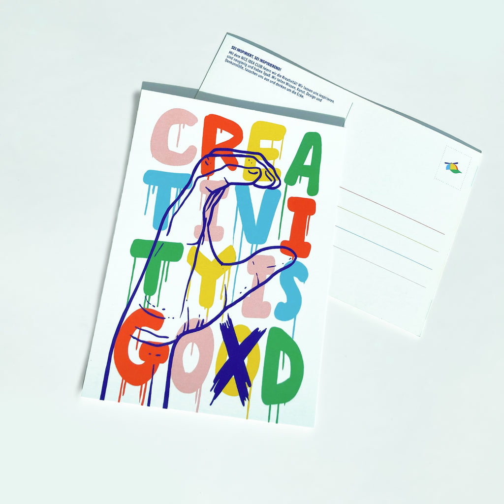 Postkarte - Creativity is God