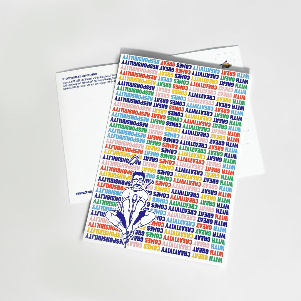 Postkarte - With Great Creativity...